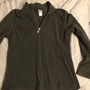 black fleece jacket